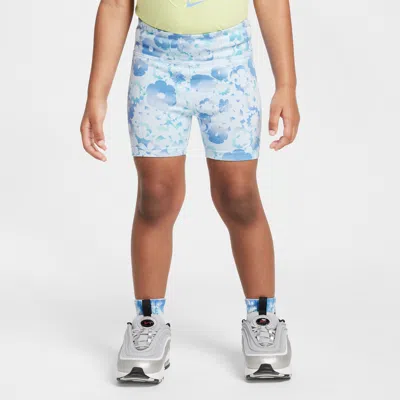 Nike Babies' Flow-ral Toddler Printed Bike Shorts In Blue