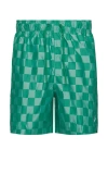 Nike Club Checkers Flow Short Men's Shorts Malachite/white In Malachite & White