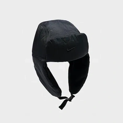 Nike Fly Unstructured Puffer Trapper Cap In Black