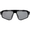 Nike Flyfree 72mm Rectangular Sunglasses In Black