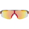 Nike Flyfree 72mm Shield Sunglasses In Gray