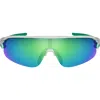 Nike Flyfree 72mm Shield Sunglasses In Green