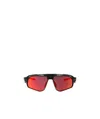 Nike Flyfree Biker-style Frame Sunglasses In Red