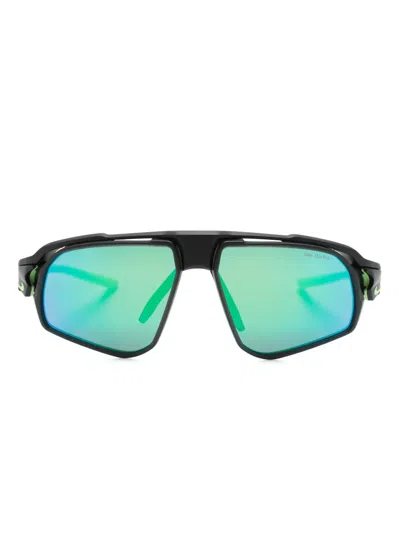 Nike Flyfree Biker-style Frame Sunglasses In 黑色