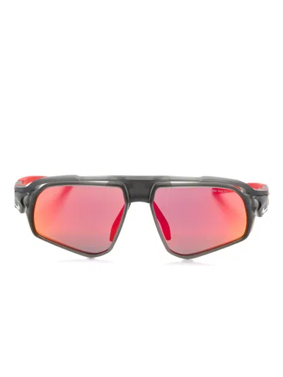 Nike Flyfree Biker-style Frame Sunglasses In Grau