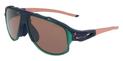 Nike Flyfree Infinity Io0099x 410 Women's Sunglasses Blue Size 58
