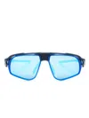 Nike Flyfree M Biker-frame Sunglasses In 蓝色