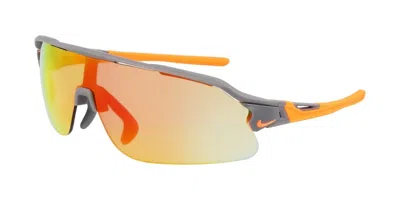 Nike Flyfree Shield E Ev24034 065 Men's Sunglasses Grey Size 172 In Orange