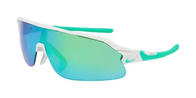 Nike Flyfree Shield Ev24033 907 Men's Sunglasses Silver Size 172 In Green