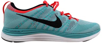 Pre-owned Nike Flyknit Lunar1+ (women's) Sneakers In Sport Turquoise/black/wolf Grey