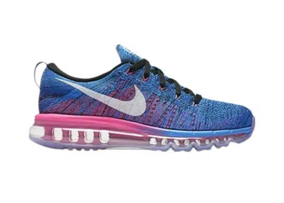 Pre-owned Nike Flyknit Max (women's) Sneakers In Blue Glow/pink/black