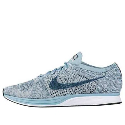 Nike Flyknit Racer 'blueberry' In White