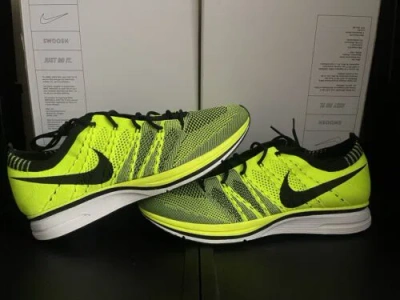 Pre-owned Nike Flyknit Trainer+ Size 11 Us 45 Eur 10 Uk Volt 532984-700 Htm Multi Color In Yellow