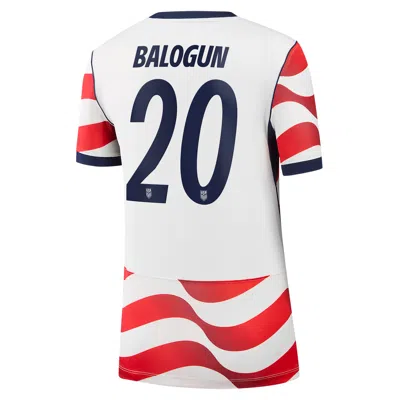 Nike Folarin Balogun Usmnt 2026 Stadium Home  Women's Dri-fit Soccer Jersey In White