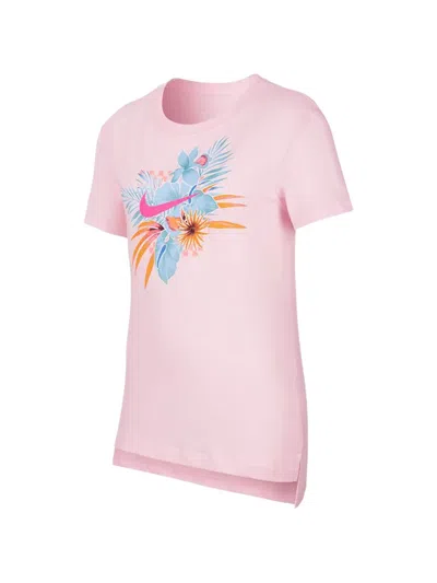 Nike Kids' Foliage Graphic T-shirt In Pink