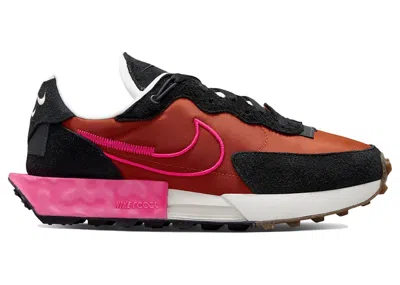 Pre-owned Nike Fontanka Waffle Pink Prime (women's) Sneakers In Burnt Sunrise/black/gum Medium Brown