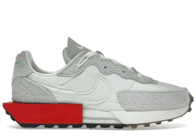 Pre-owned Nike Fontanka Waffle (women's) Sneakers In Barely Green/university Red