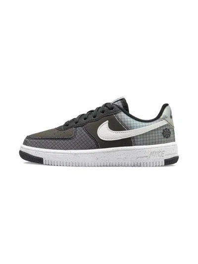 Nike Kids' Force 1 Crater "grid" Sneakers In Black