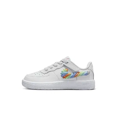 Nike Babies' Force 1 Low Lv8 Easyon Little Kids' Shoes In White