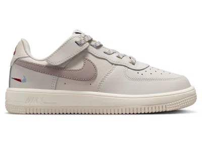 Pre-owned Nike Force 1 Low Lv8 Easyon Sneakers In Light Orewood Brown/burgundy Crush/comet Blue In Multi