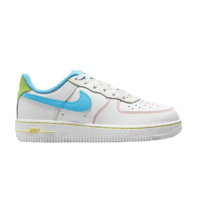 Pre-owned Nike Force 1 Low Ps 'rainbow Stitch' | White | Kid's Size 11