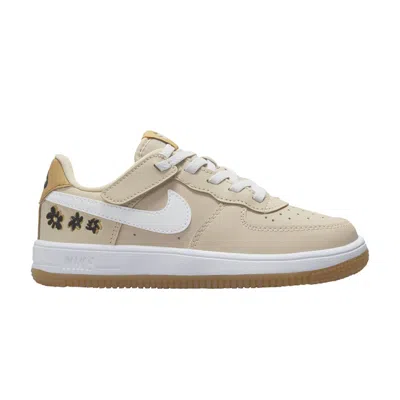 Pre-owned Nike Force 1 Low Se Easyon Ps 'powered By Flowers' | Tan | Kid's Size 8