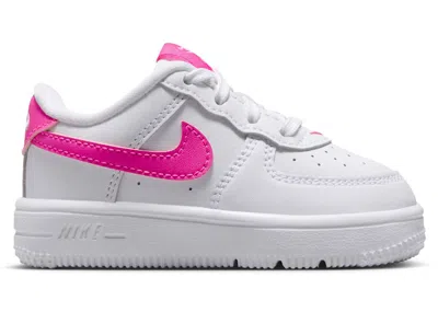 Pre-owned Nike Force 1 Low Sneakers In White/laser Fuchsia In Multi