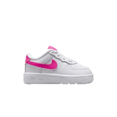 Pre-owned Nike Force 1 Low Td 'white Laser Fuchsia' | Black | Infant Size 2