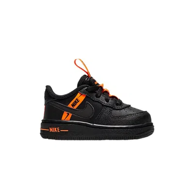 Pre-owned Nike Force 1 Lv8 Ksa Td 'worldwide Pack - Black Total Orange' | Infant Size 3