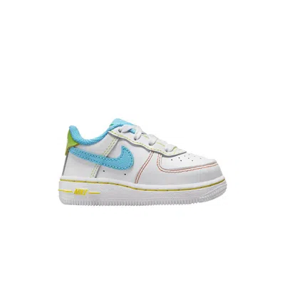 Pre-owned Nike Force 1 Lv8 Td 'rainbow Stitch' | White | Infant Size 3