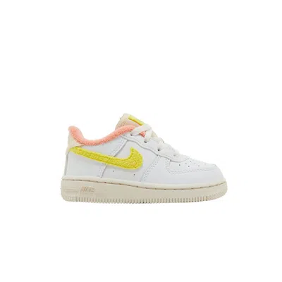 Pre-owned Nike Force 1 Lv8 Td 'white Yellow Strike' | Infant Size 10
