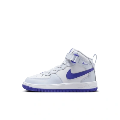 Nike Force 1 Mid Easyon Little Kids' Shoes In Grey
