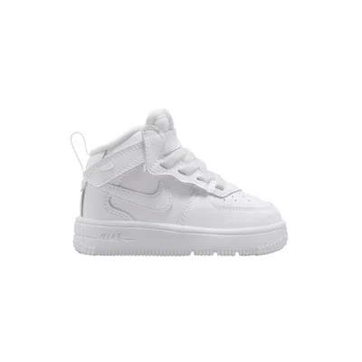 Pre-owned Nike Force 1 Mid Easyon Td 'triple White' | Infant Size 6