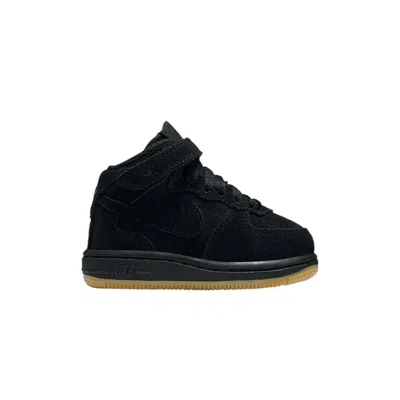 Pre-owned Nike Force 1 Mid Lv8 Td 'black Gum' | Infant Size 6