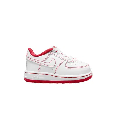 Pre-owned Nike Force 1 Td 'contrast Stitch - White University Red' | Infant Size 8