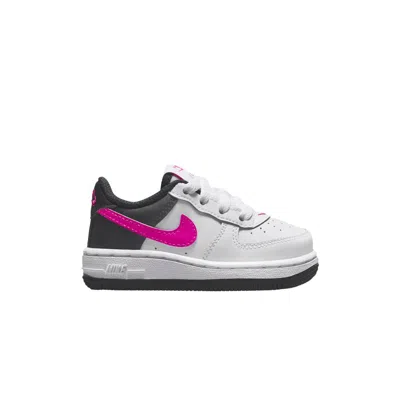 Pre-owned Nike Force 1 Td 'white Obsidian Pink' | Infant Size 5