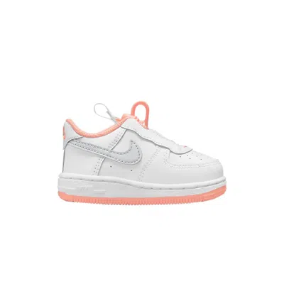 Pre-owned Nike Force 1 Toggle Td 'white Crimson Bliss' | Infant Size 9