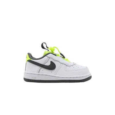 Pre-owned Nike Force 1 Toggle Td 'white Volt' | Infant Size 9
