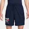 Nike Form Dri-fit 7"" Unlined Fitness Shorts 'navy White' In Blue