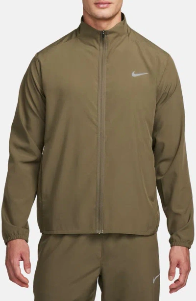 Nike Form Dri-fit Versatile Jacket In Medium Olive/ Silver