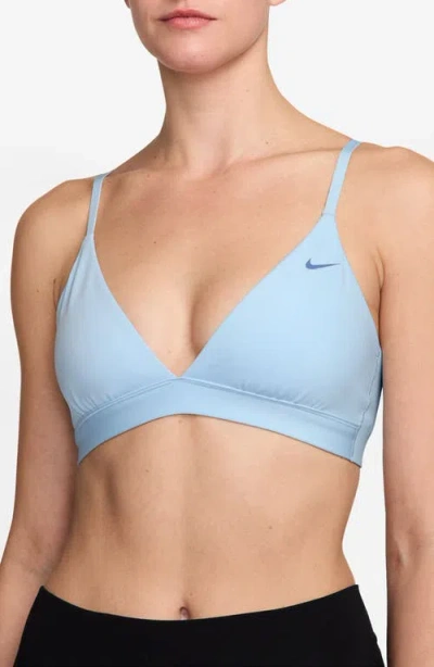 Nike Form Light-support Non-padded Triangle Sports Bra In Blue