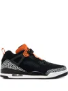 Nike Jordan Spizike Low Sneakers In Black Suede And Fabric