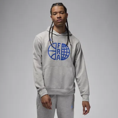 Nike Men's Gray France Basketball Authentic Practice Club Pullover Hoodie
