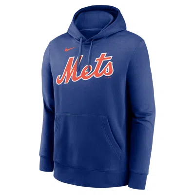 Nike Francisco Lindor New York Mets Club  Men's Mlb Pullover Hoodie In Blue