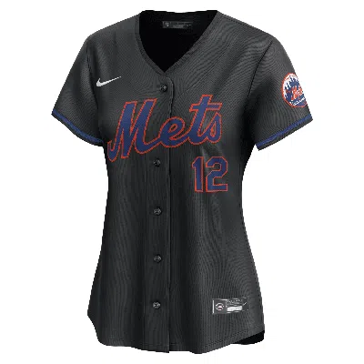 Nike Francisco Lindor New York Mets  Women's Dri-fit Adv Mlb Limited Jersey In Blue