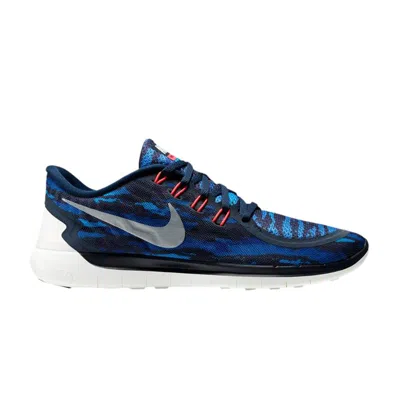 Pre-owned Nike Free 5.0 Print | Blue | Men's Size 9.5