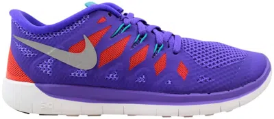 Pre-owned Nike Free 5.0 Sneakers In Purple Venom/metallic Silver/turbo Green In Multi
