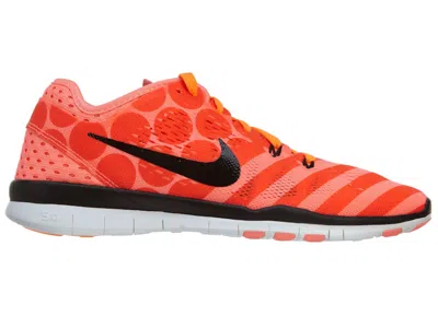 Pre-owned Nike Free 5.0 Tr Fit 4 Prt Bright C (women's) Sneakers In Lava Glow/black/bright Crmsn