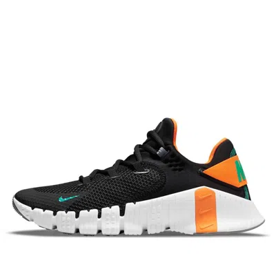 Nike Free Metcon 4 'black Total Orange Emerald' In Multi