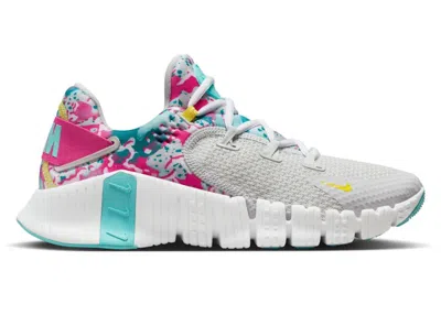 Pre-owned Nike Free Metcon 4 Paint Splatter (women's) Sneakers In Photon Dust/dynamic Turquoise/white In Multi